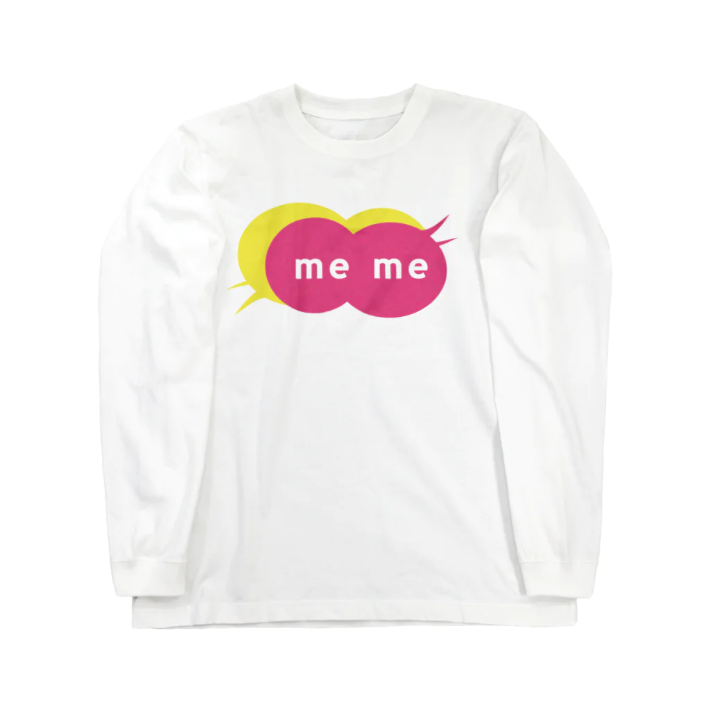 me meのme me ロゴ ロングスリーブTシャツ