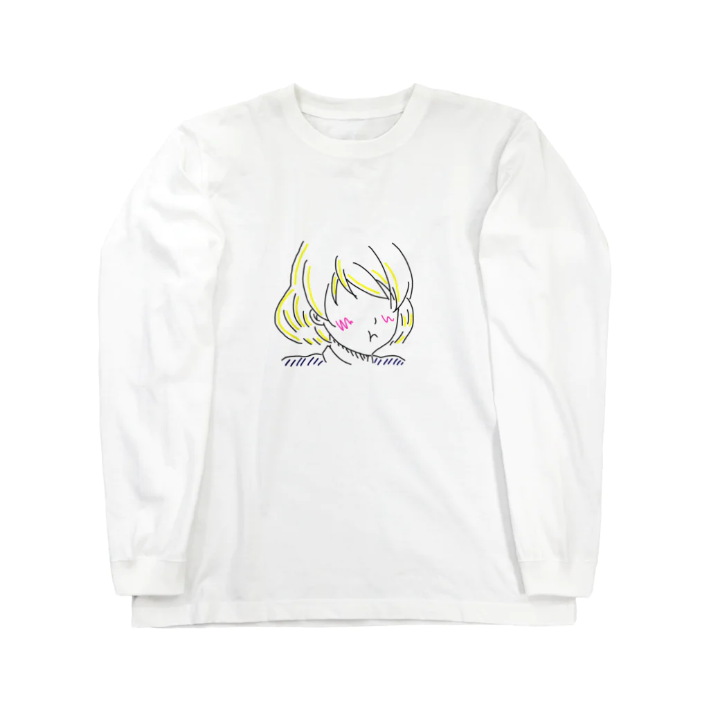 陰の金髪ちゃんロンT ロングスリーブTシャツ