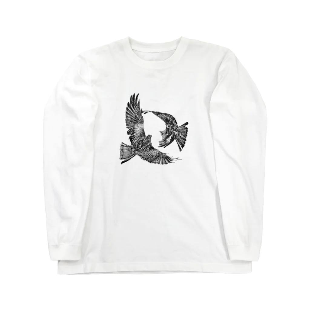 イラストの鷹 Long Sleeve T-Shirt