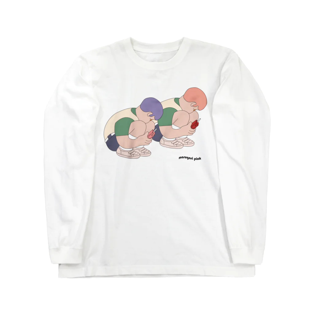 UNKNOWN RECORDのマルガリピンク ロングスリーブTシャツ