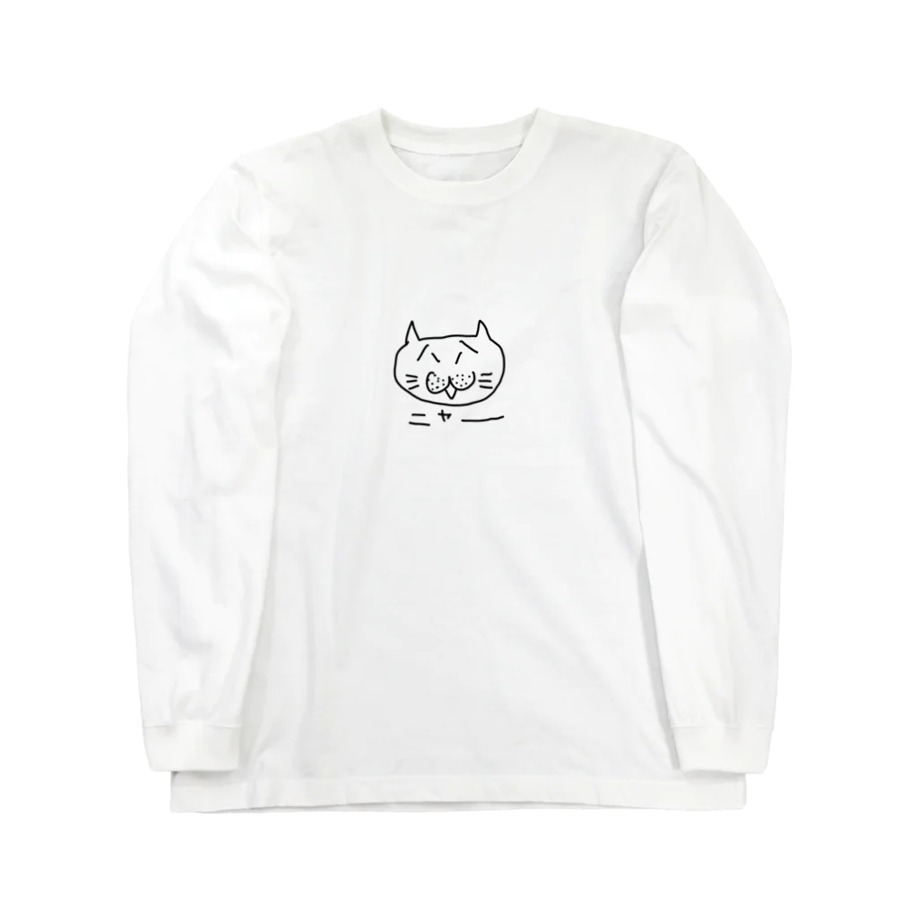 MuLu ハンドメイドのねこのおじニャン ロングスリーブTシャツ