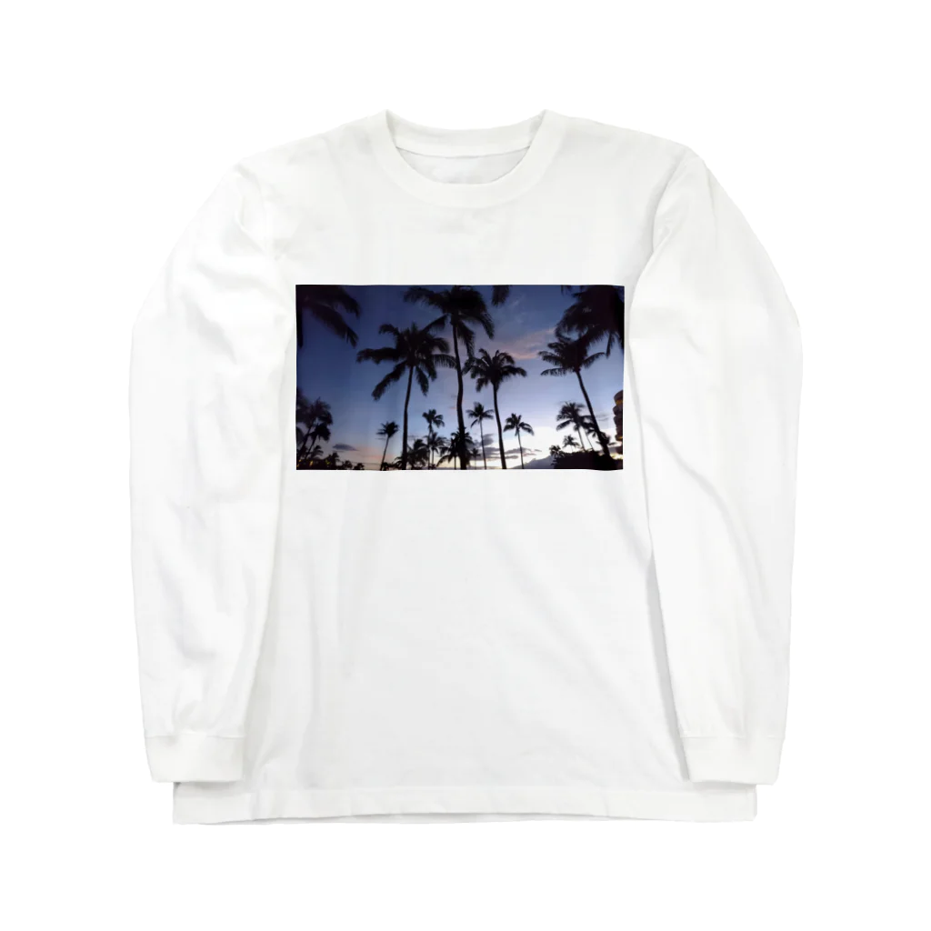 hachi8のハワイ風景 ロングスリーブTシャツ