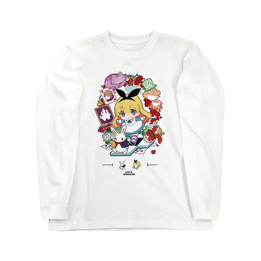 不思議の国のアリス ロンt ロングTシャツ 長袖 / オリジナル 不思議の国のアリス ロンt ロングTシャツ 長袖 / オリジナル
