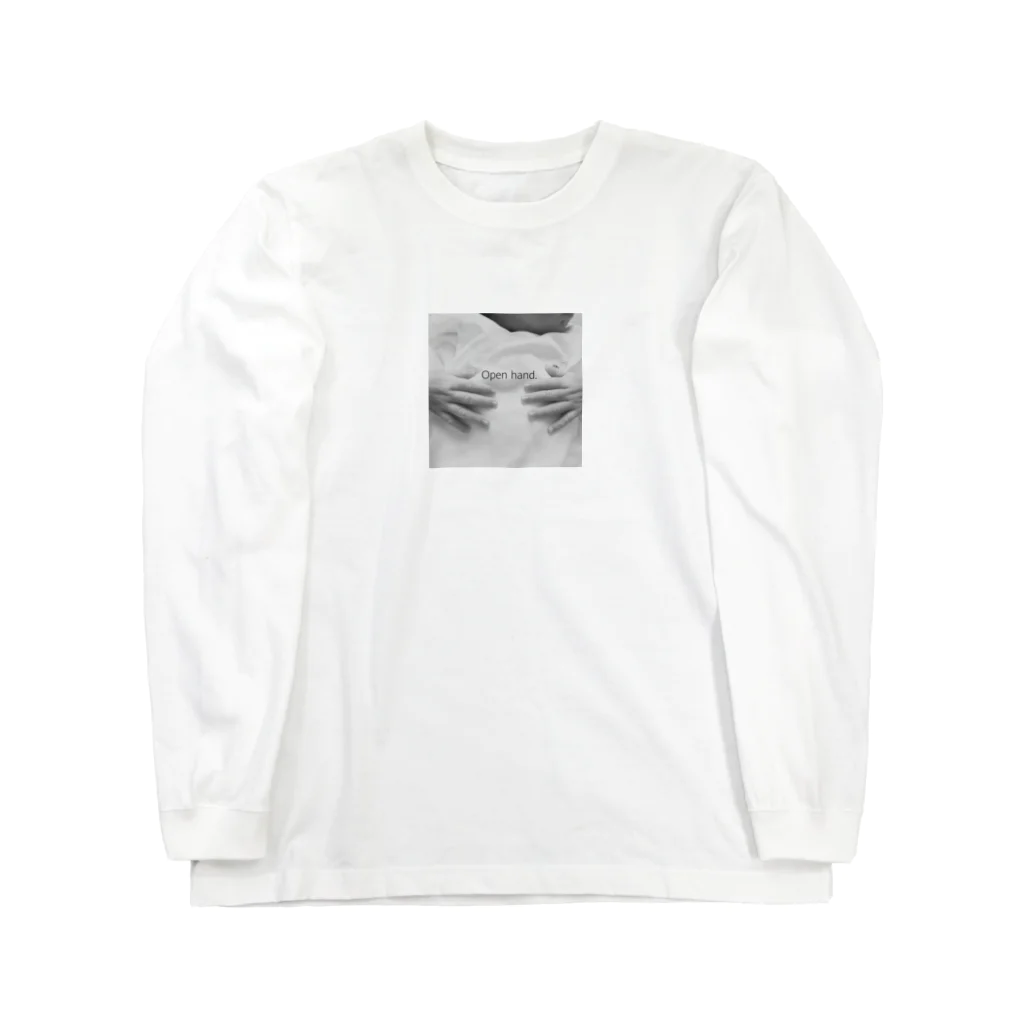 モンタ@発酵食品を愛するの開いた手。 Long Sleeve T-Shirt