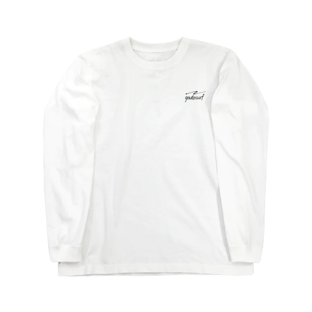 ballin＇surfin＇& gouto... brandの“goutosurf” logo simple white ロングスリーブTシャツ