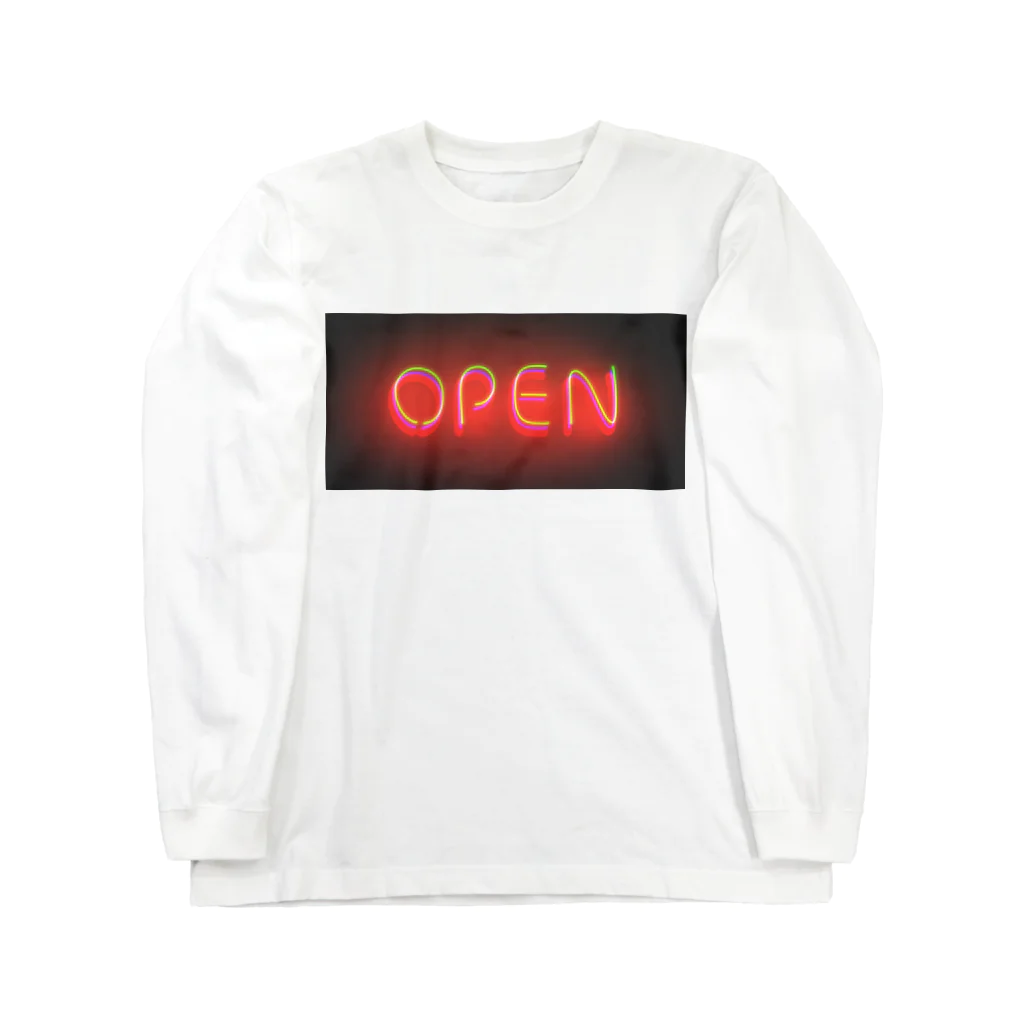 watan-のOPEN ネオンカラー Long Sleeve T-Shirt