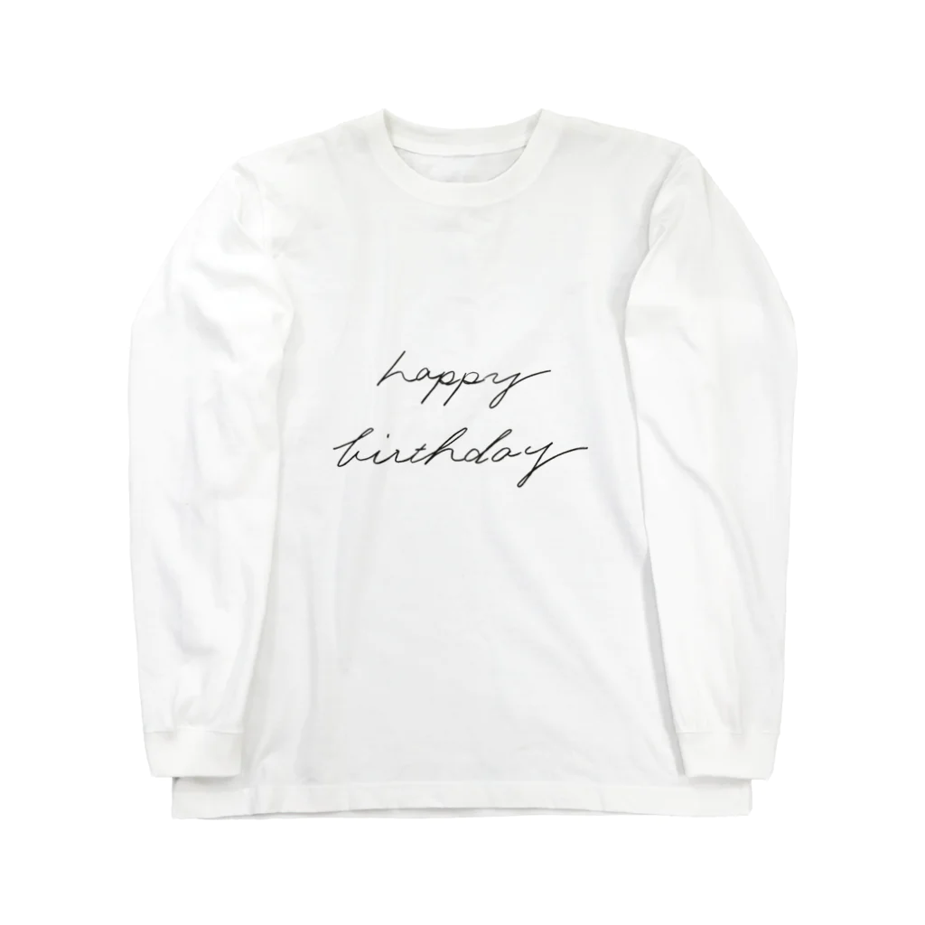 polkadotのhappy birthday ロングスリーブTシャツ