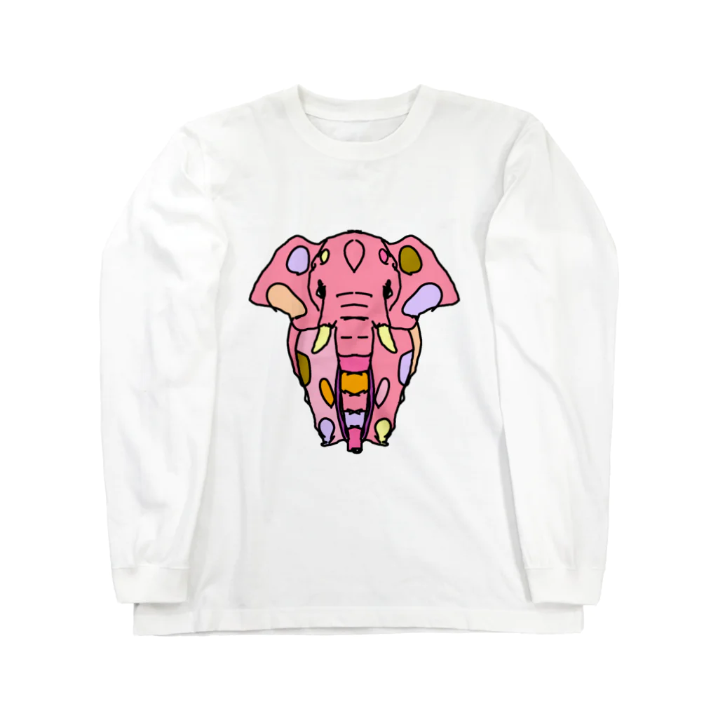 Full of vitality　(フル　オブ　バイタリティ)のElephant☆PINK　(ピンク色の象)　Full of vitality　(フル　オブ　バイタリティ) Long Sleeve T-Shirt