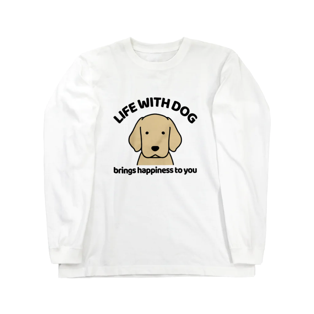 efrinmanの犬と共に（ゴールデン） ロングスリーブTシャツ