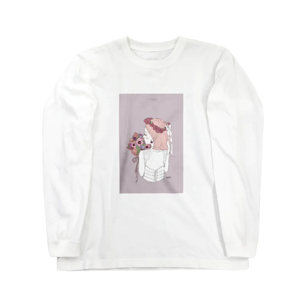 HANA's flower marketのflower girl Long Sleeve T-Shirt