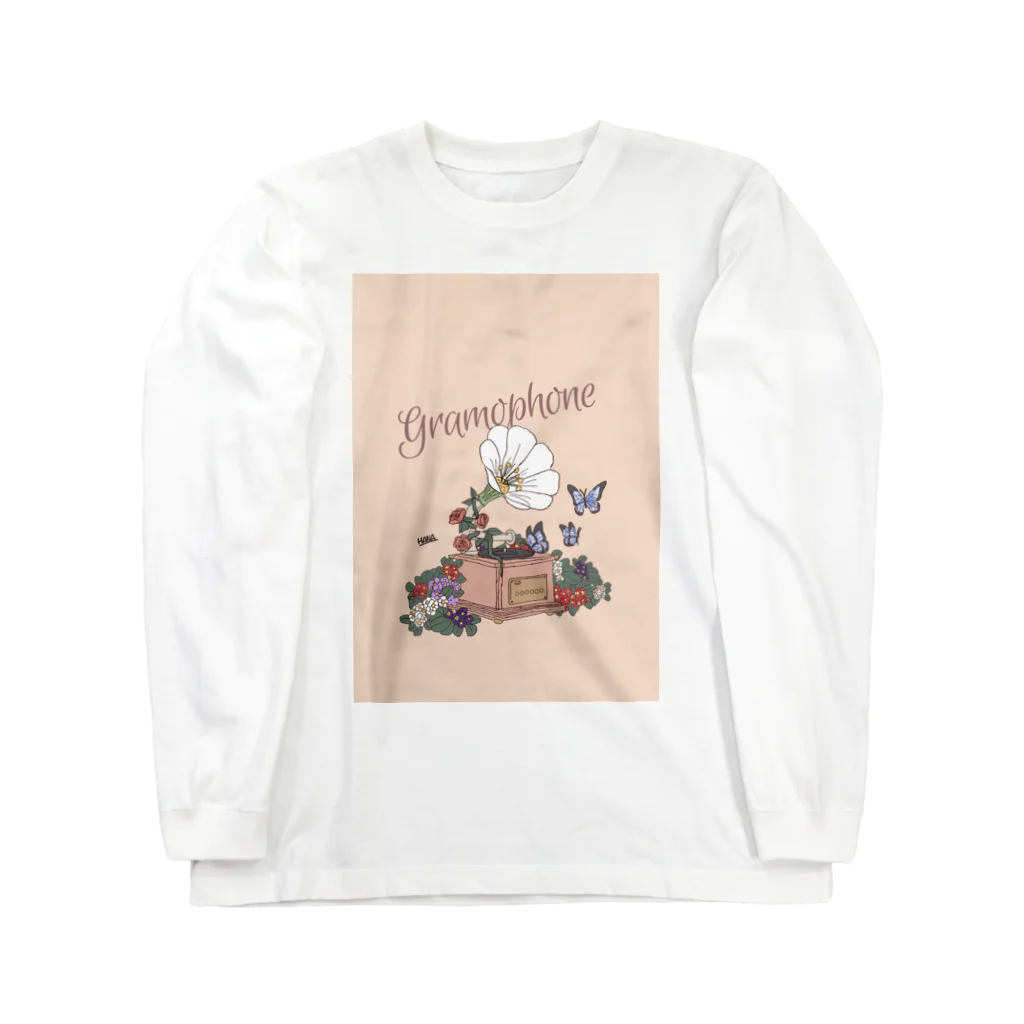 HANA's flower marketのgramophone ロングスリーブTシャツ