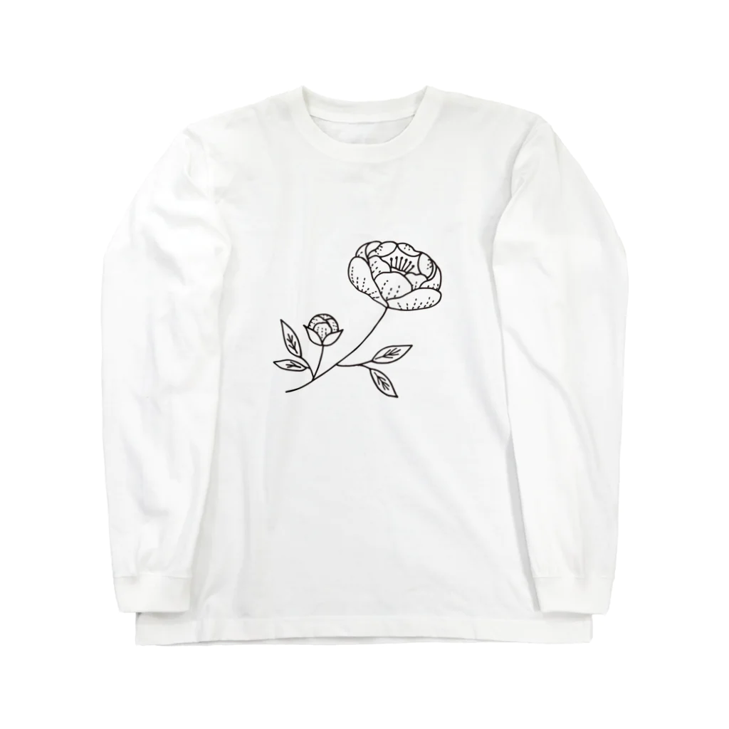 To✴︎moëの芍薬 ロングスリーブTシャツ