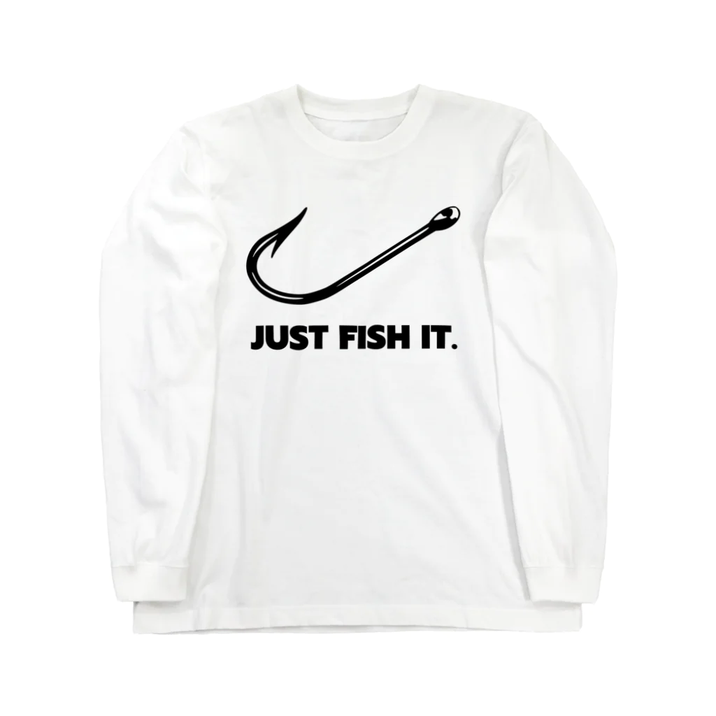 gemgemshopのJUST FISH IT (ナイキ パロディー) ロングスリーブTシャツ