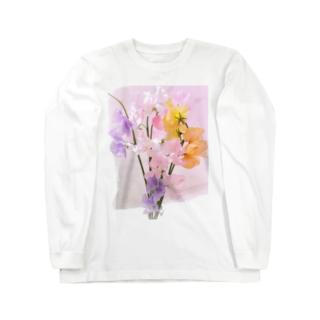 misoraのパステルカラー  スイートピーの花 Long Sleeve T-Shirt