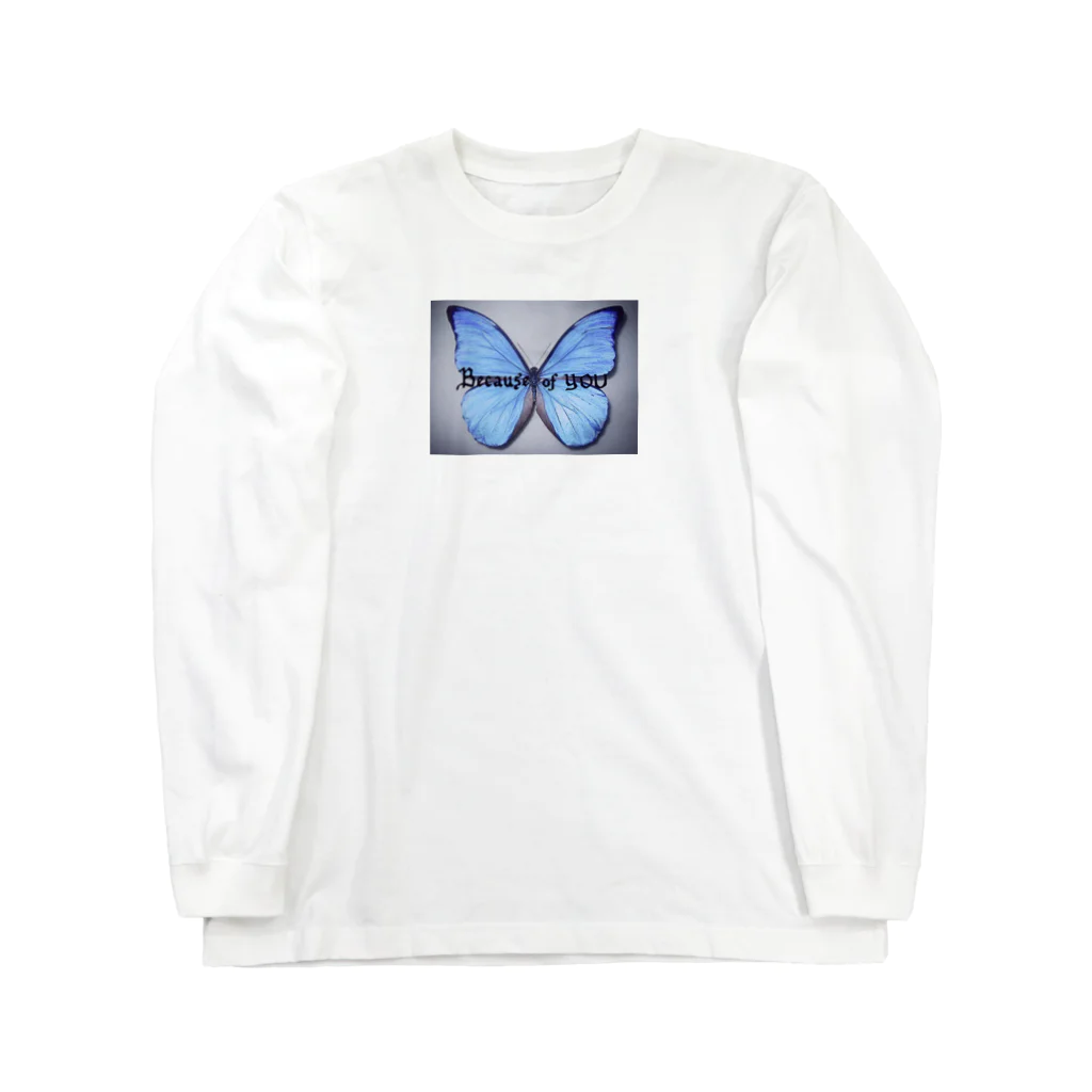Because of YOUのButterfly ロングスリーブTシャツ