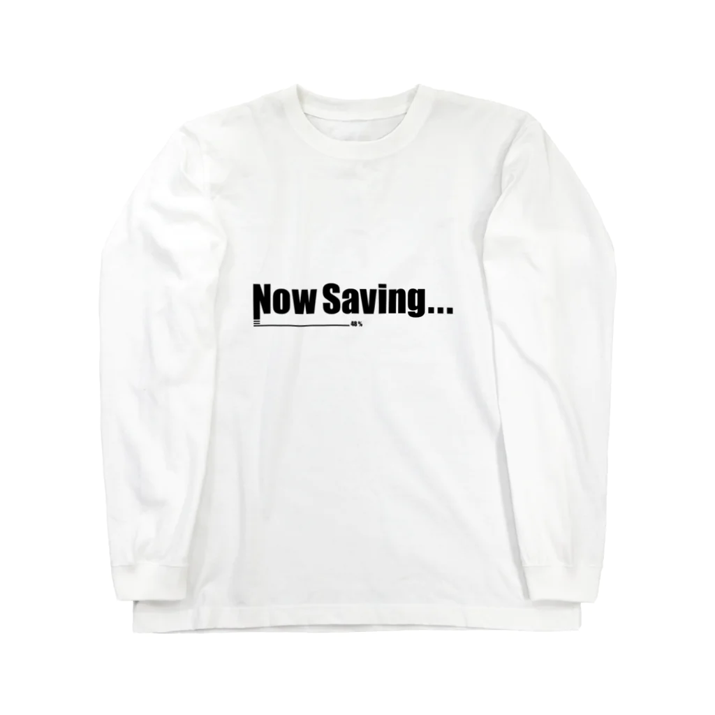 Studio OriginのNow Saving_white ロングスリーブTシャツ
