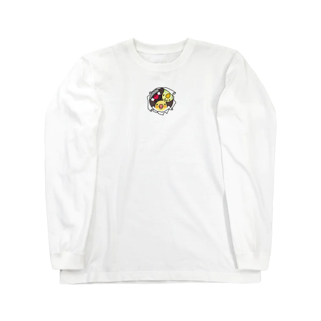 まめるりはことりのなかよしインコ【まめるりはことり】 Long Sleeve T-Shirt