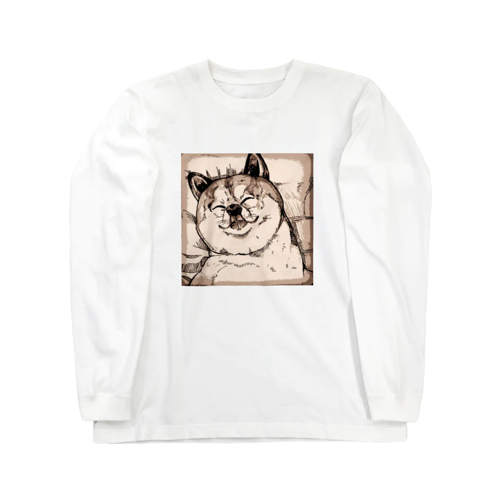 nagomiの柴犬 (眠) ロングスリーブTシャツ