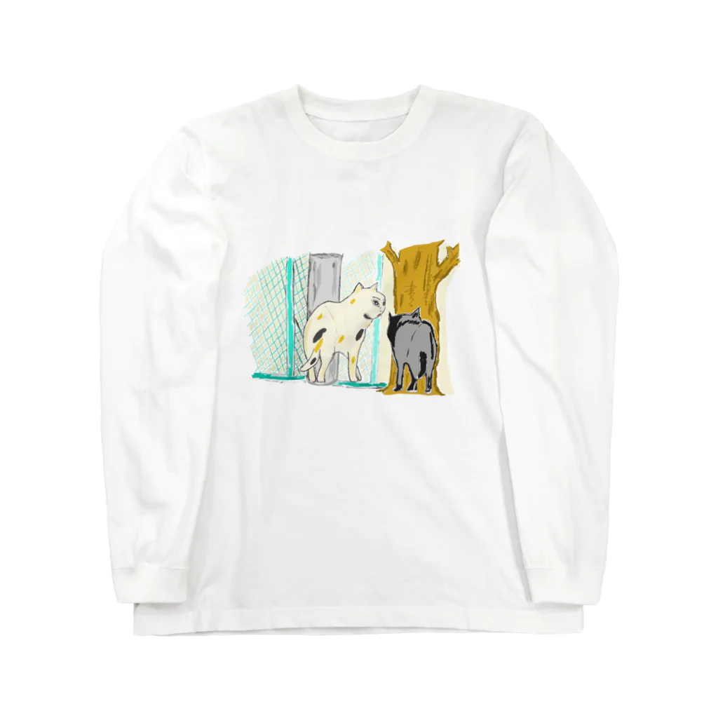 A-craftの能の猫 Long Sleeve T-Shirt