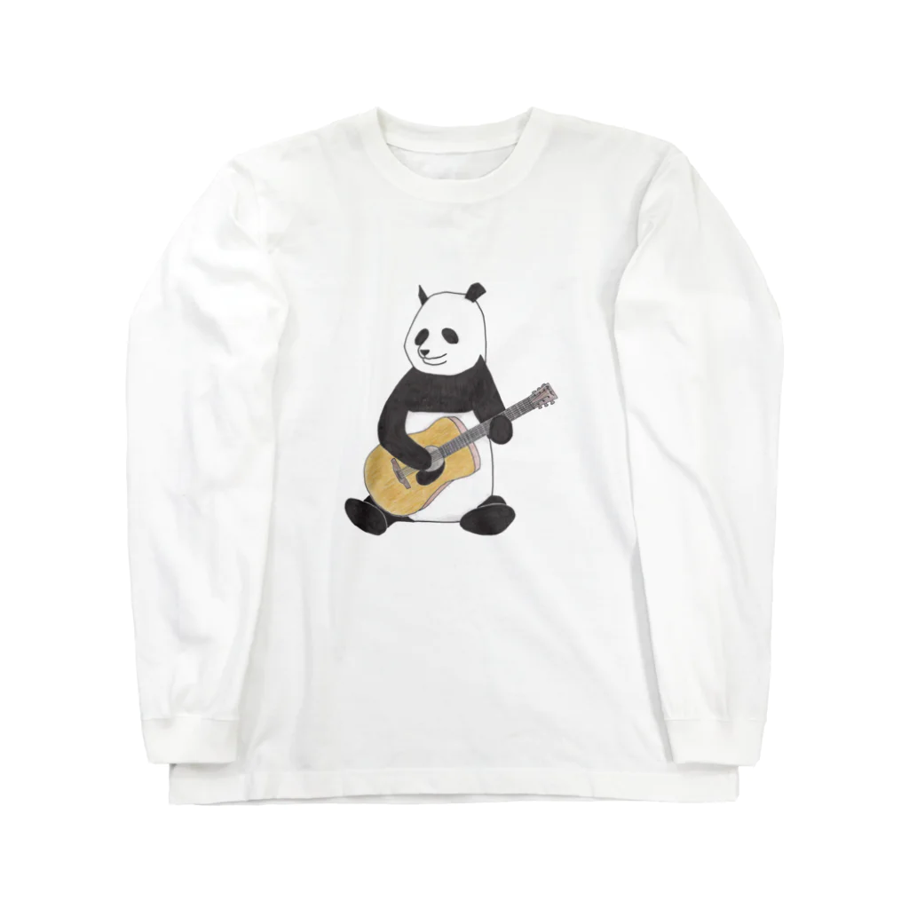 綿根八葉のアコギパンダ Long Sleeve T-Shirt