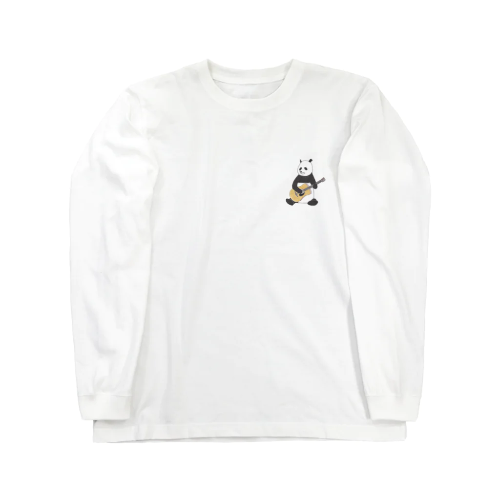 綿根八葉のアコギパンダ（ミニ） Long Sleeve T-Shirt