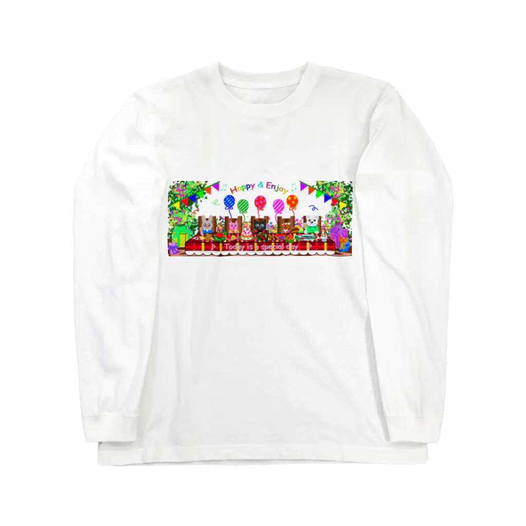 Yokokkoの店のLet's have a party♪ ロングスリーブTシャツ