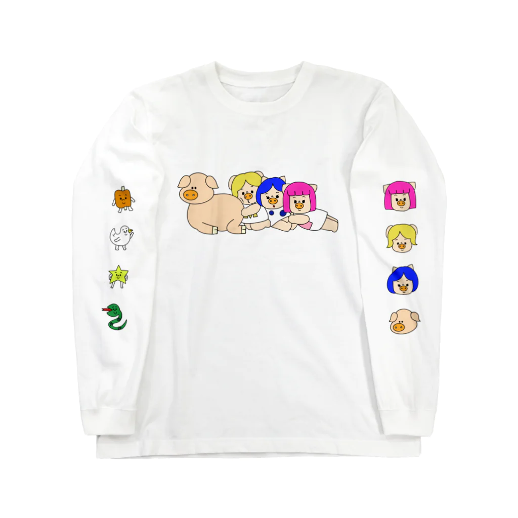 三匹の子むすめの三匹の子むすめと愉快な仲間たち Long Sleeve T-Shirt