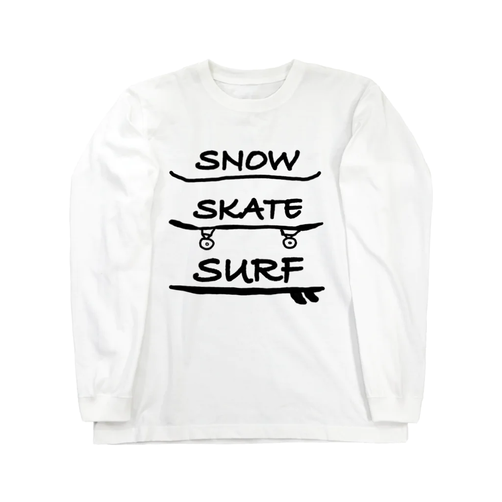 ラクガキ工房のSnow Skate Surf ロングスリーブTシャツ