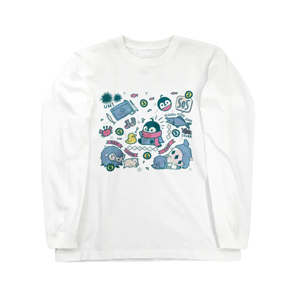 焼きパンショップのパッチワーク焼きペン Long Sleeve T-Shirt