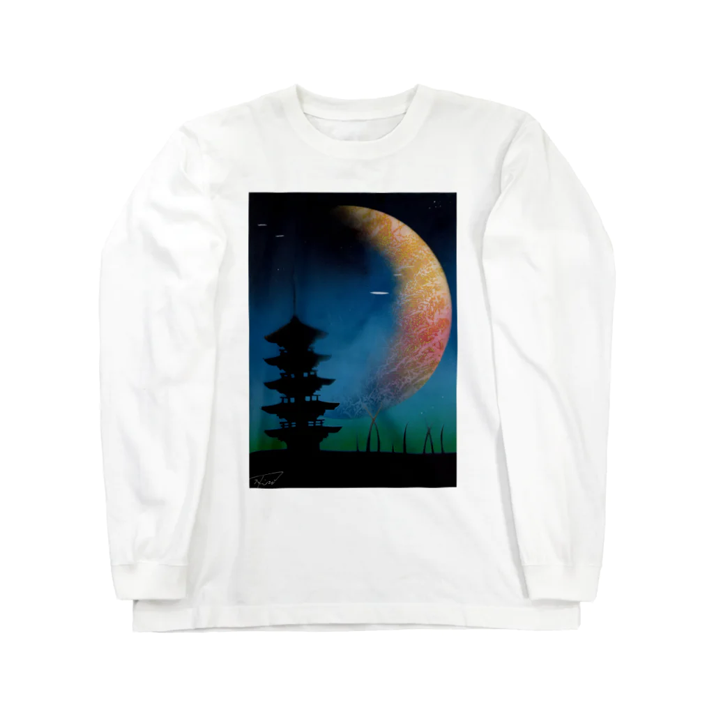 HOLLYWOOD-HIROの五重塔＆UFO Long Sleeve T-Shirt