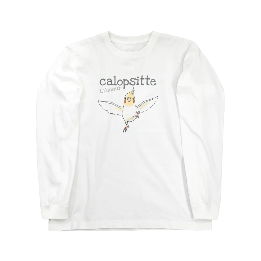 Forest birdsのオカメインコ　 カロプシッテ 롱 슬리브 티셔츠