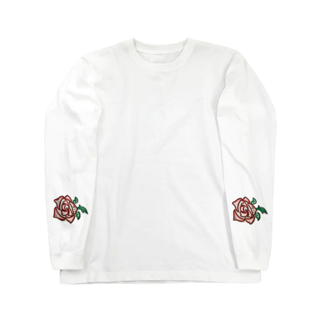 ほっこり堂の薔薇の美 ロングスリーブTシャツ