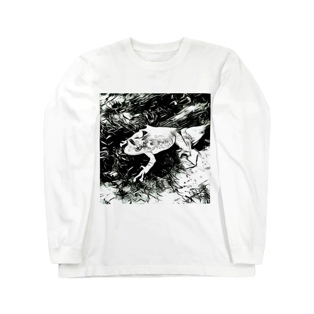 Fantastic FrogのFantastic Frog -Black And White Version- Long Sleeve T-Shirt