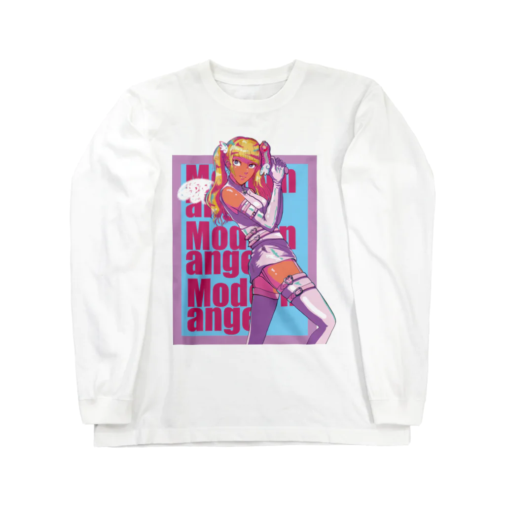 なかなか恋ができない！！！の現代の天使ちゃん（ブルー） Long Sleeve T-Shirt