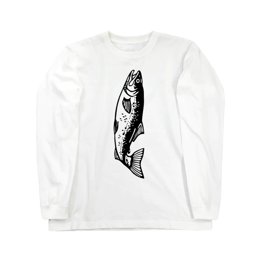 山口木材店のSAKE/鮭 no.1 Long Sleeve T-Shirt