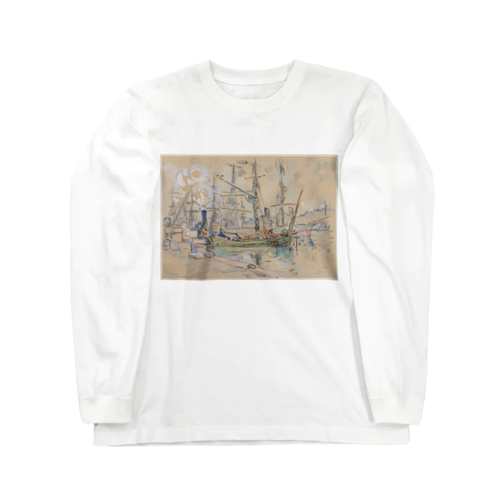 釜萢堂《かまやちどう》美術販売の「Marseille」 Signac, Paul／Paris Musées ロングスリーブTシャツ