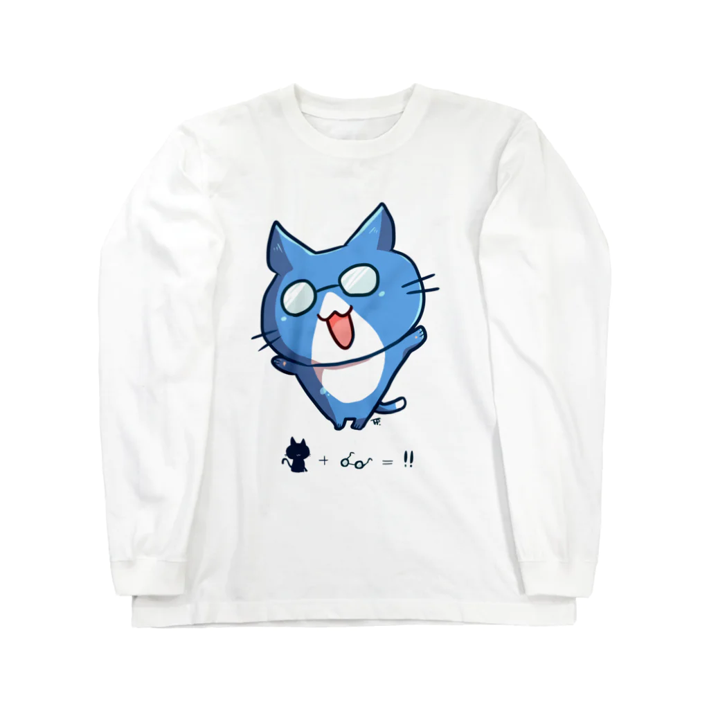 SWのなんか賢い猫 ロングスリーブTシャツ