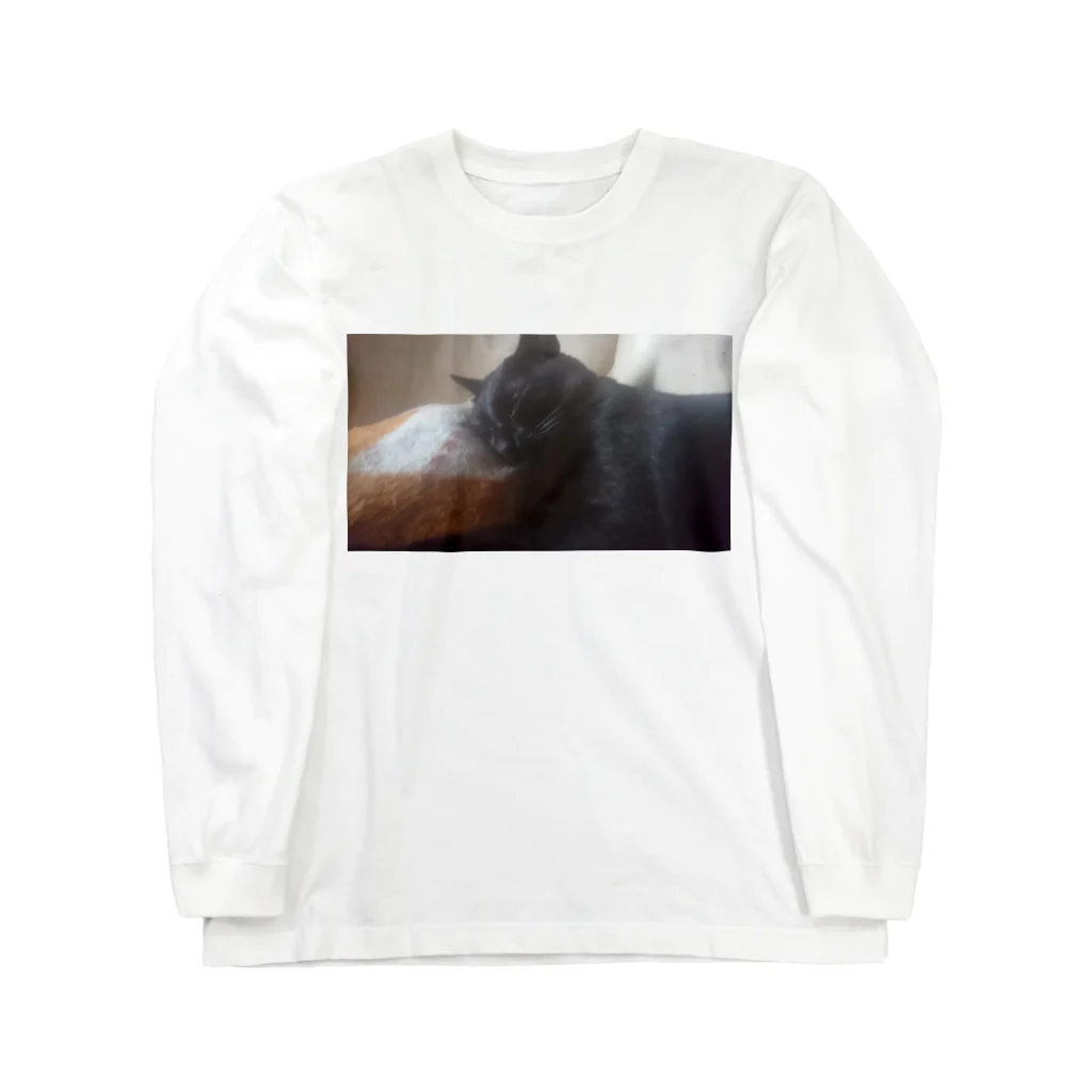 JB じゅんぼーの黒猫こばんのねむ顔 Long Sleeve T-Shirt