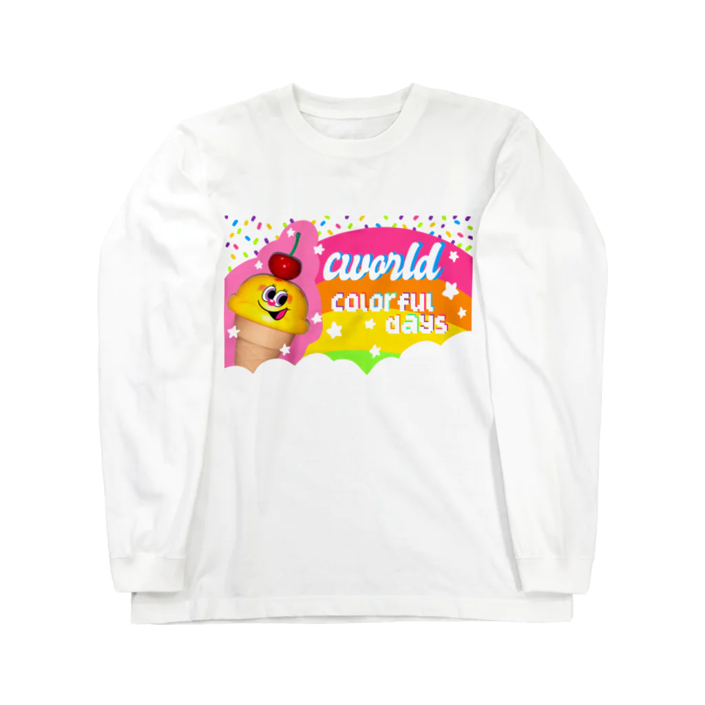 C WORLD🐻💜のアイスちゃんcolorful days Long Sleeve T-Shirt