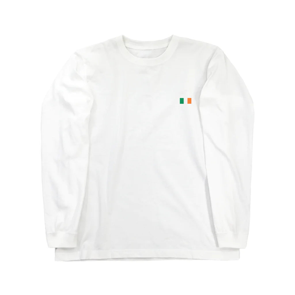 大のアイルランド国旗 胸ロゴ Long Sleeve T-Shirt