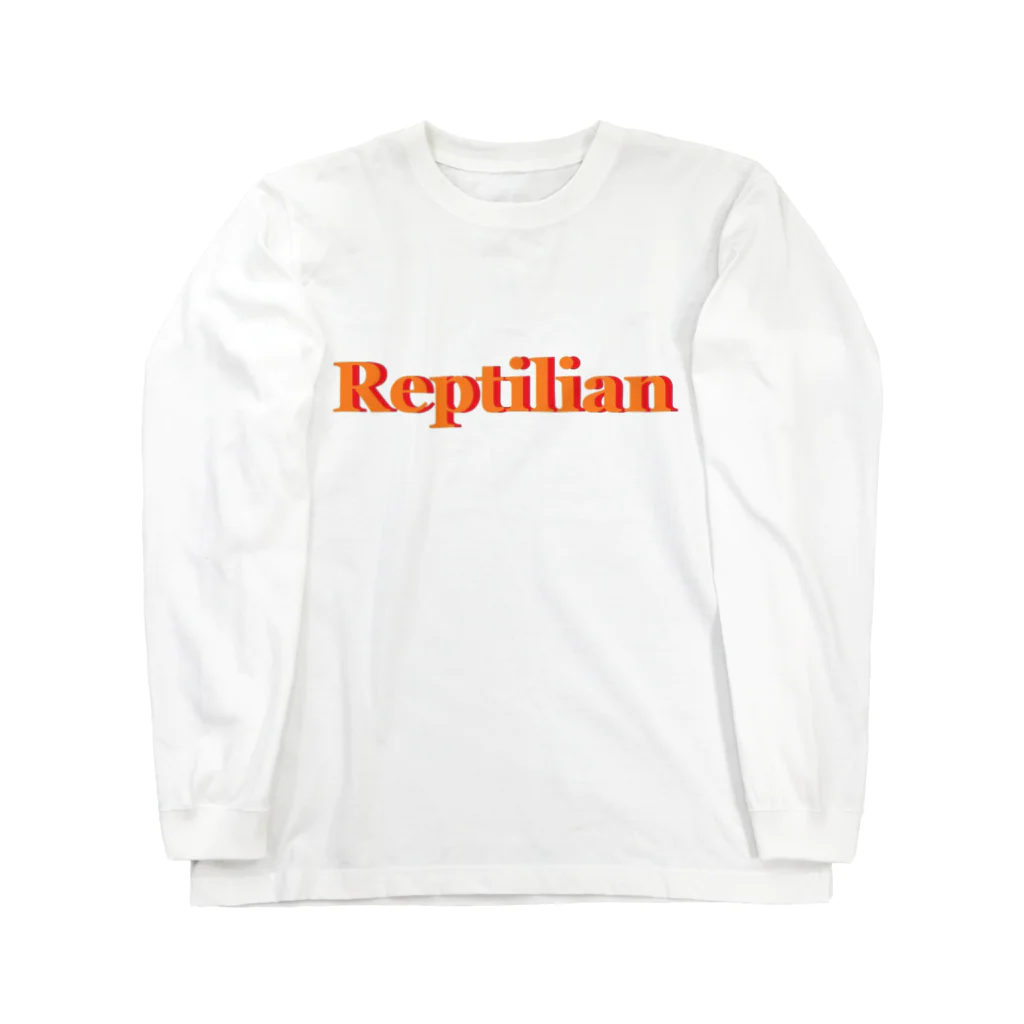 アメリカンベース のReptilian　ヒト型爬虫類　グッズ Long Sleeve T-Shirt