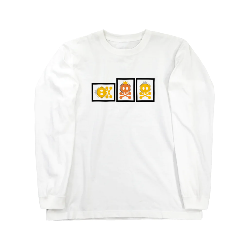 へらやのへらドクロ（金獅子） Long Sleeve T-Shirt