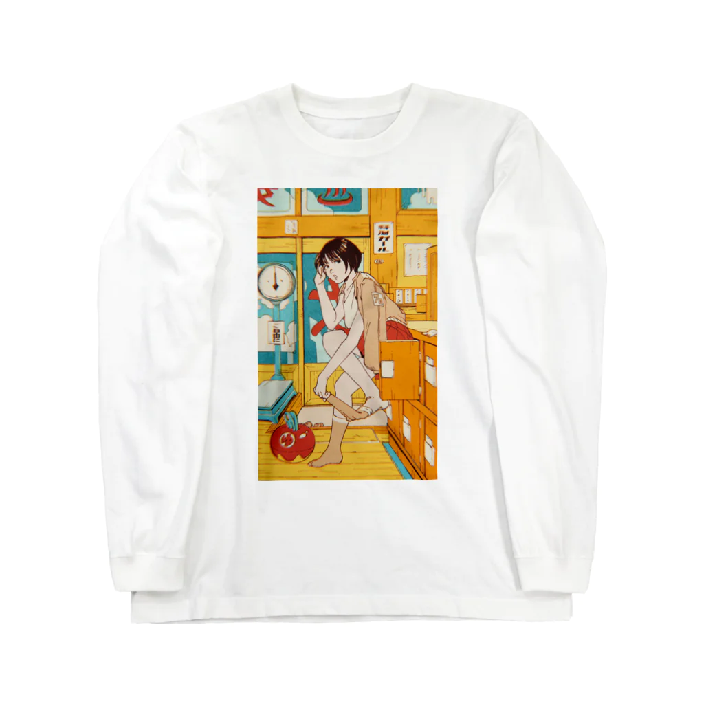 銭湯女子の銭湯ガール スウェット Long Sleeve T-Shirt