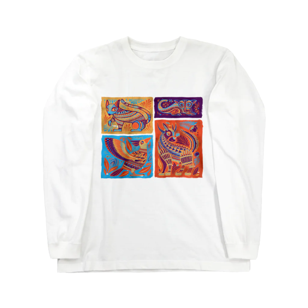IZANAMI by Akane Yabushitaのメキシコのアレブリヘス（オレンジ） Long Sleeve T-Shirt