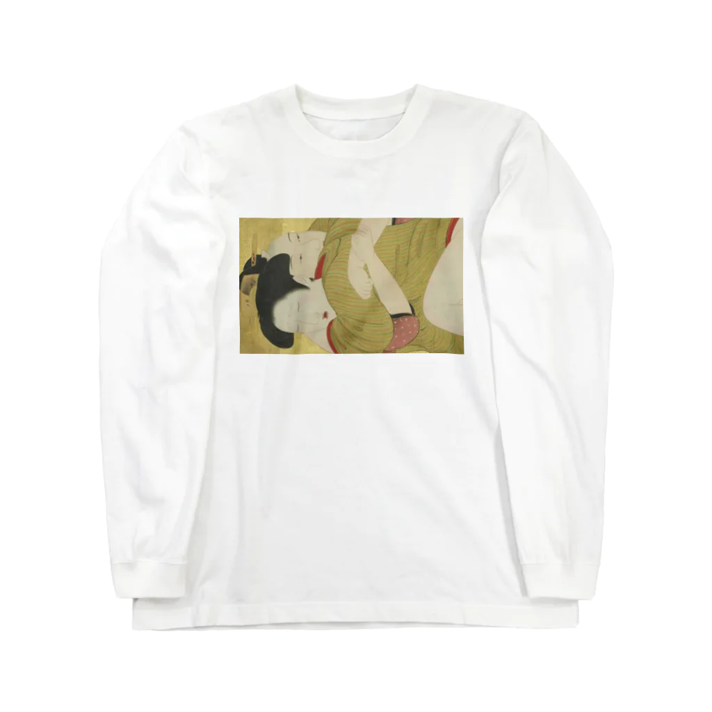 ズシ店の抱擁ちゃん　浮世絵 Long Sleeve T-Shirt