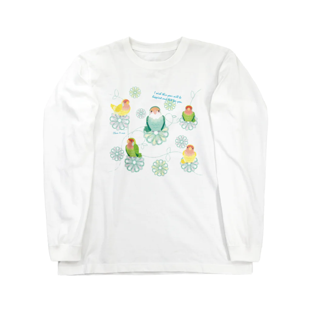 Satokostudioのコザクラインコと一緒 Long Sleeve T-Shirt