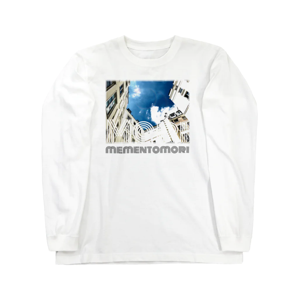 Memento Moriのパリの空～MORIを添えて～ ロングスリーブTシャツ