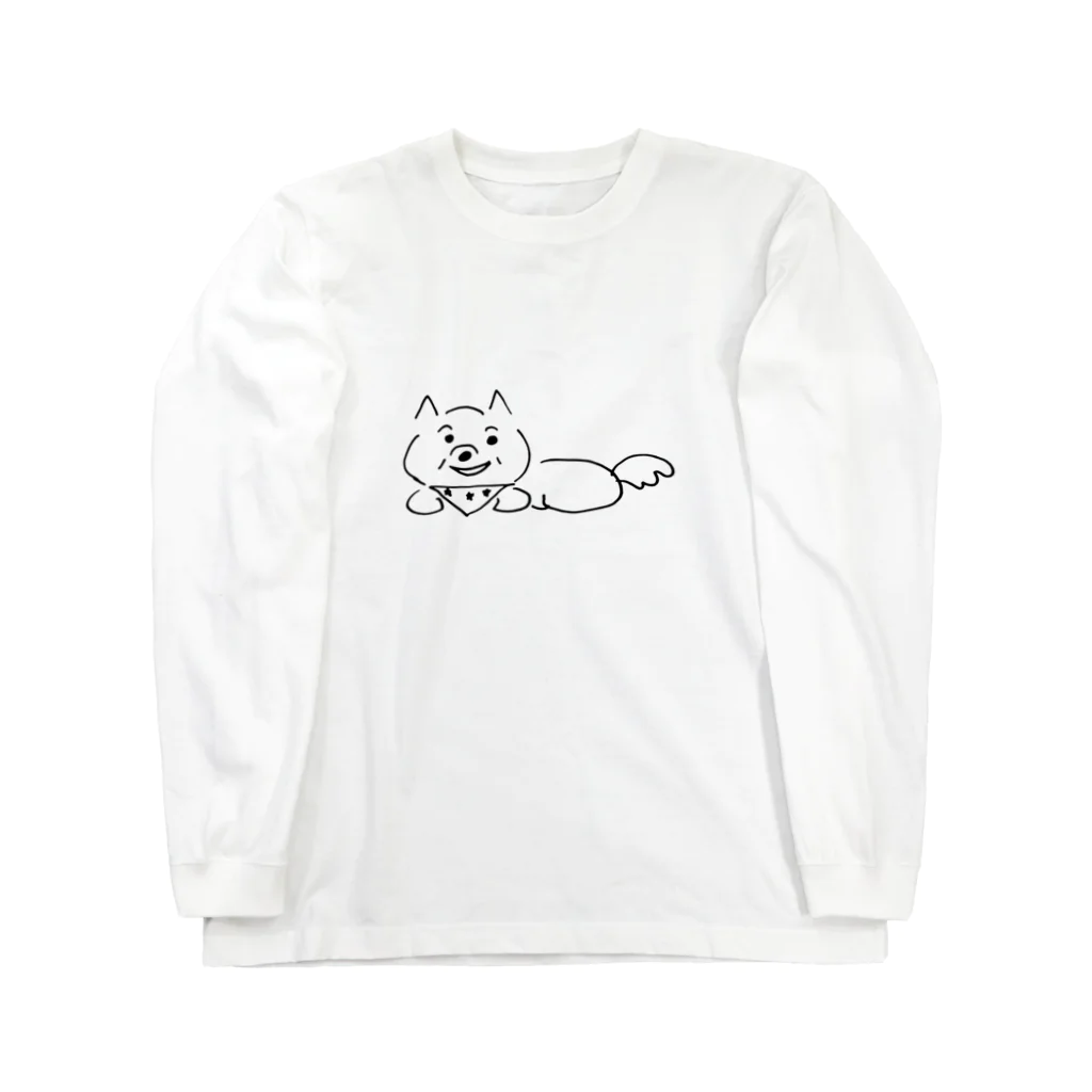 ふりかけのわがままお嬢のポメラニアンふりかけ イラストT ロングスリーブTシャツ