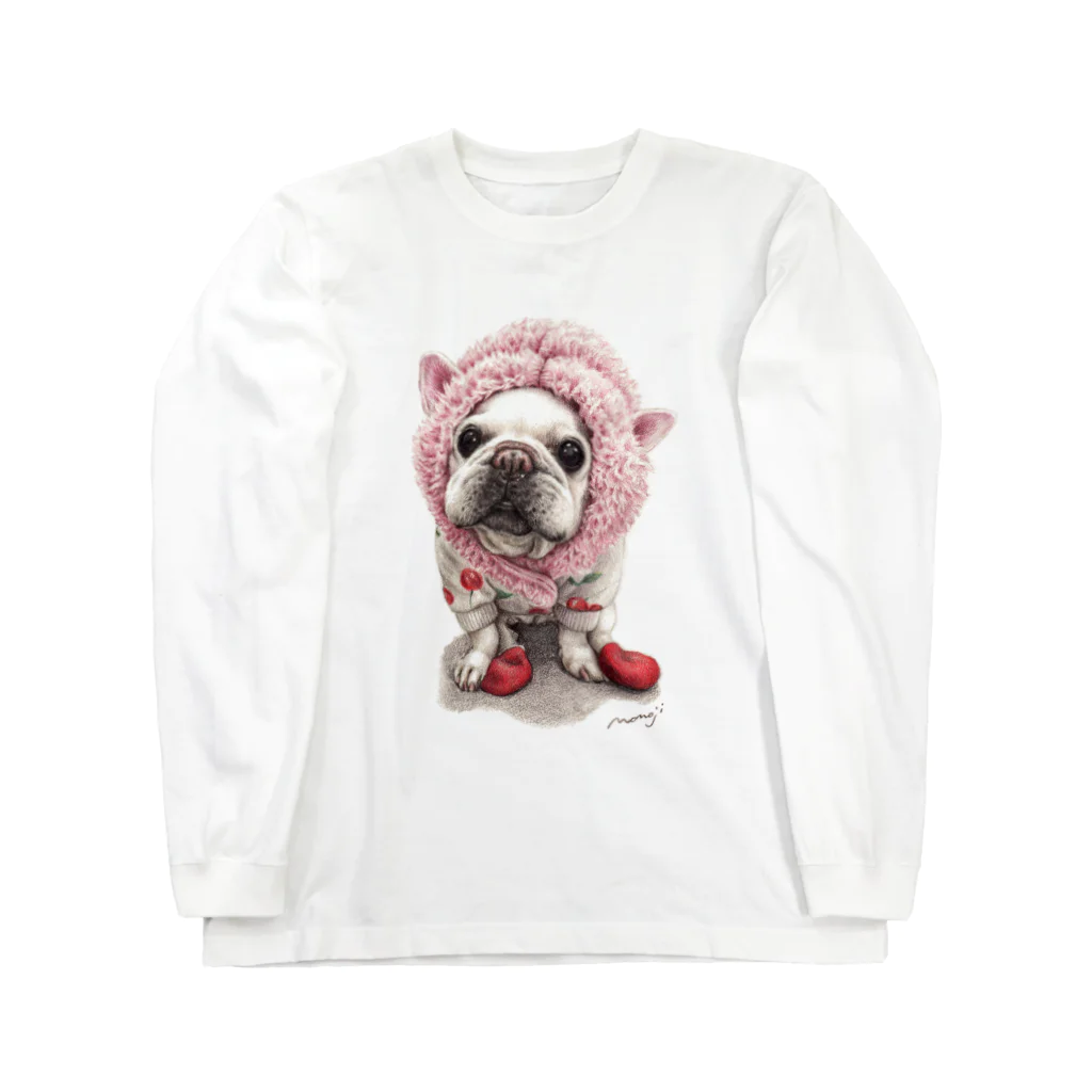 Momojiの犬画のフレブル7 ロングスリーブTシャツ