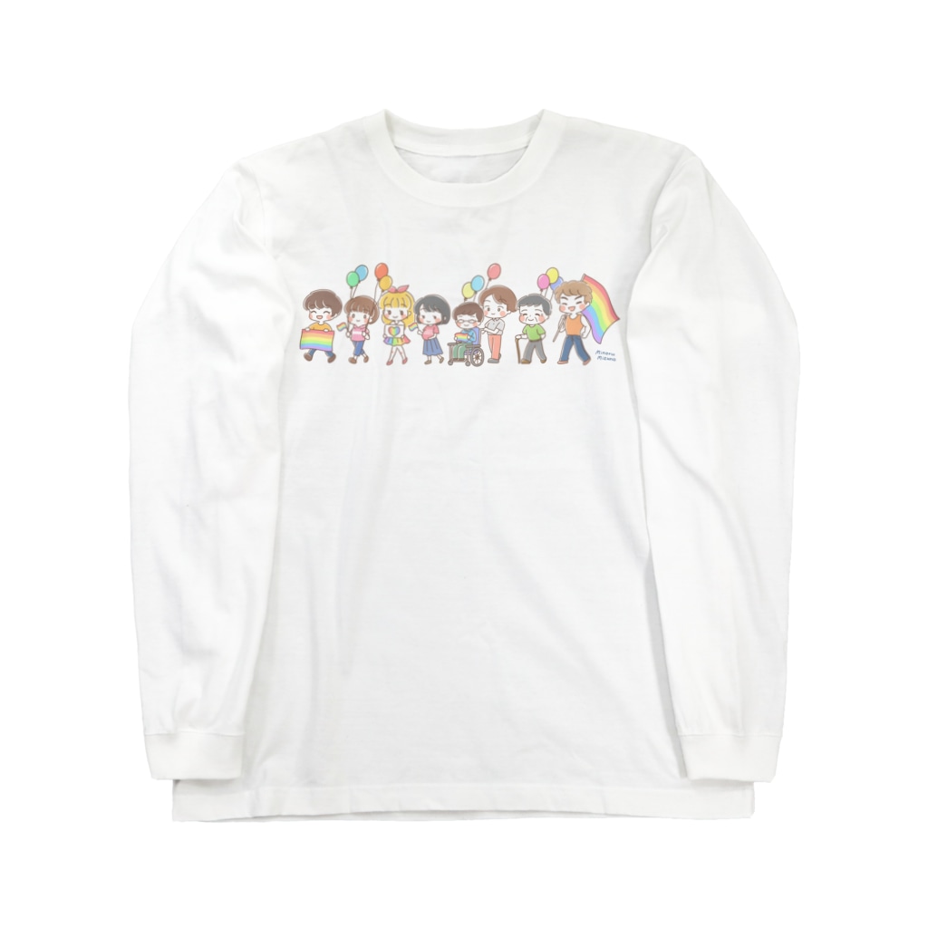 水乃みのるの【Rainbow】パレード Long Sleeve T-Shirt